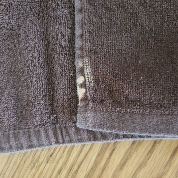 Holiday Hand Towels Brown "Joy" Snowman Set Of Two Velour Look - Picture 10 of 13